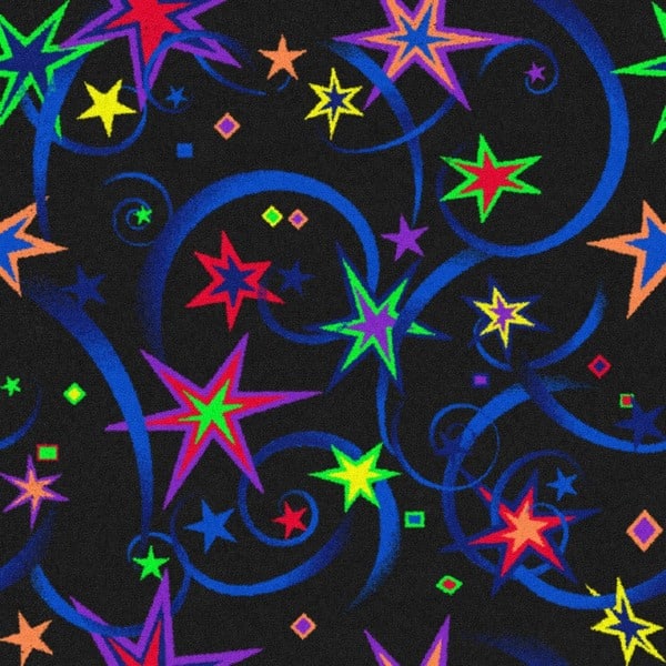 Fun Center and Arcade Themed Glow in the Dark Carpeting | Warehouse Carpets