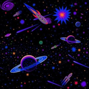 Rocketship - Fun Center & Arcade Theme Glow in the Dark Carpeting