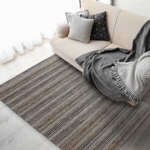 Black, White Area rug - The Earth Collection - LR Home