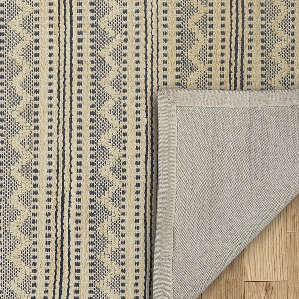 Navy, Off-White Area rug - The Earth Collection - LR Home - Image 3